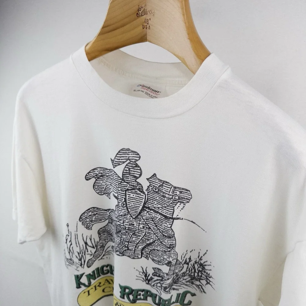 80's Vtg Knights (Banana) Republic Parody Graphic T-Shirt XL Single Stitch USA